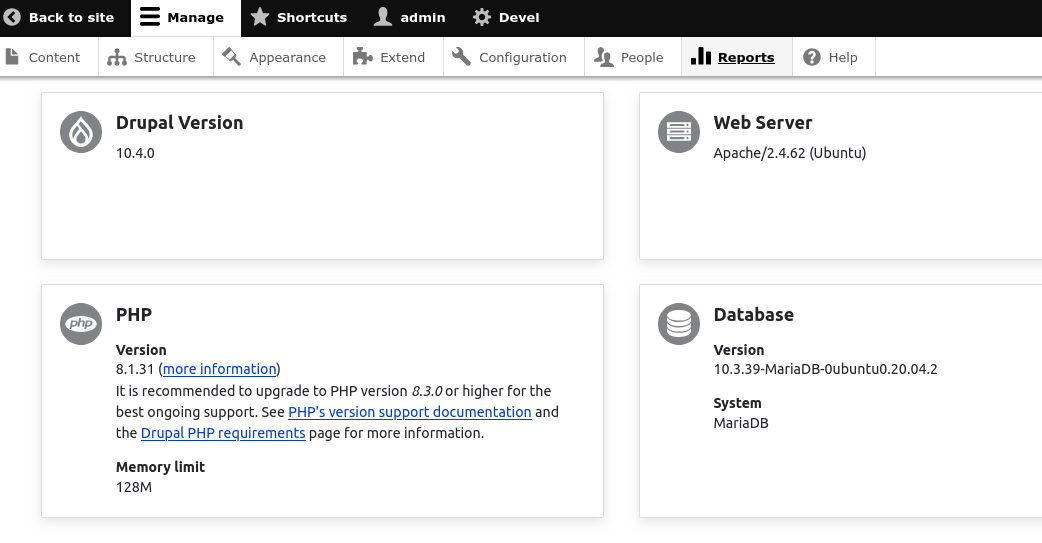 Drupal php requirements