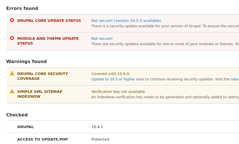 Update Drupal Core