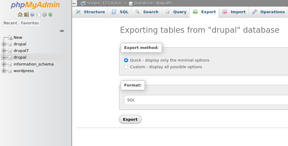 phpMyAdmin is a free, open-source administration tool to manage MySQL
