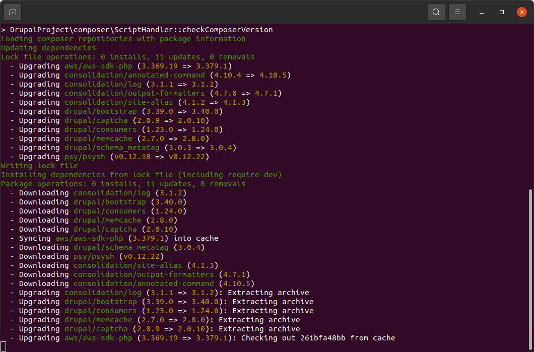 Updating Drupal modules and themes