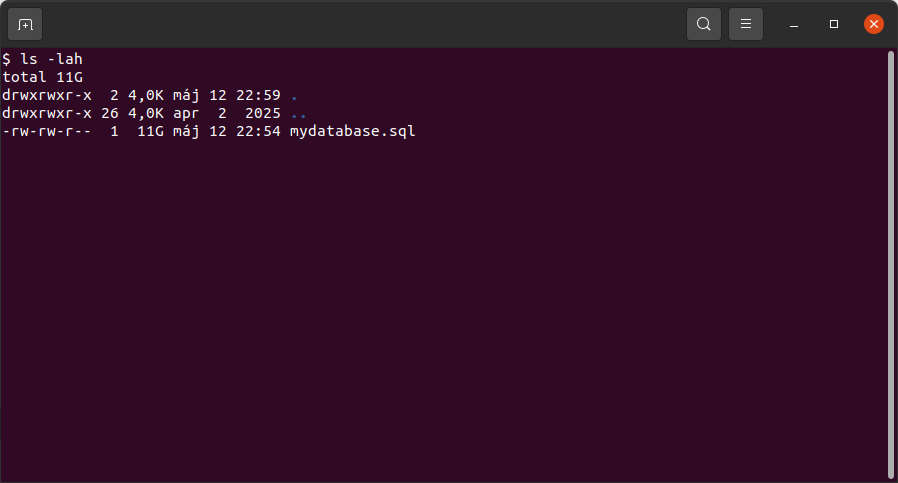 MySQL tables, large SQL file