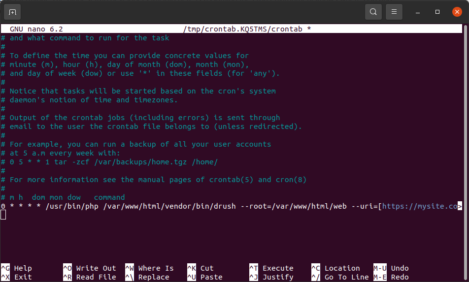 Run Drupal Drush Commands with Cron