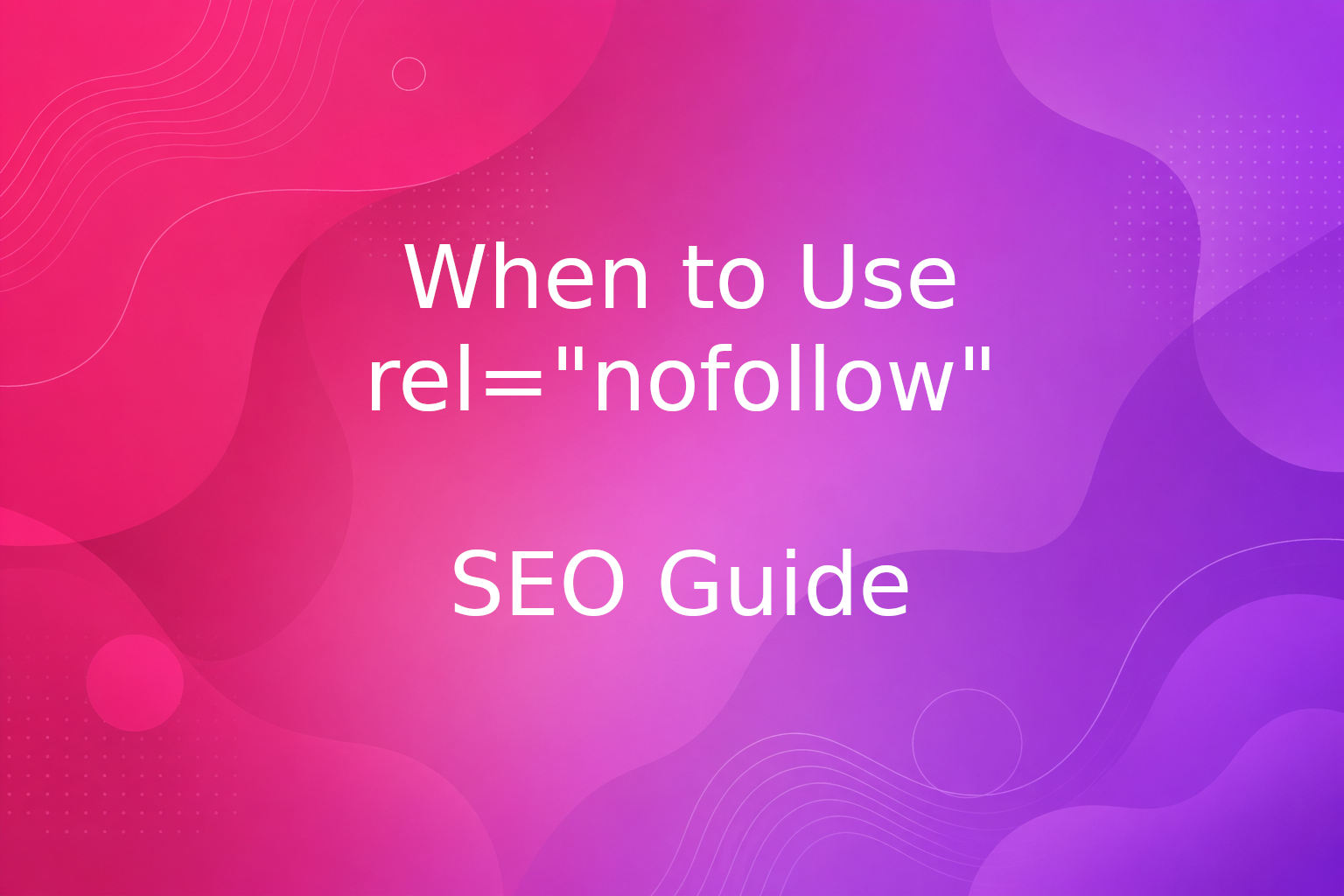 Understanding rel="nofollow"
