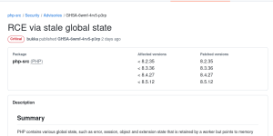 PHP critical Remote Code Execution (RCE) vulnerabilities
